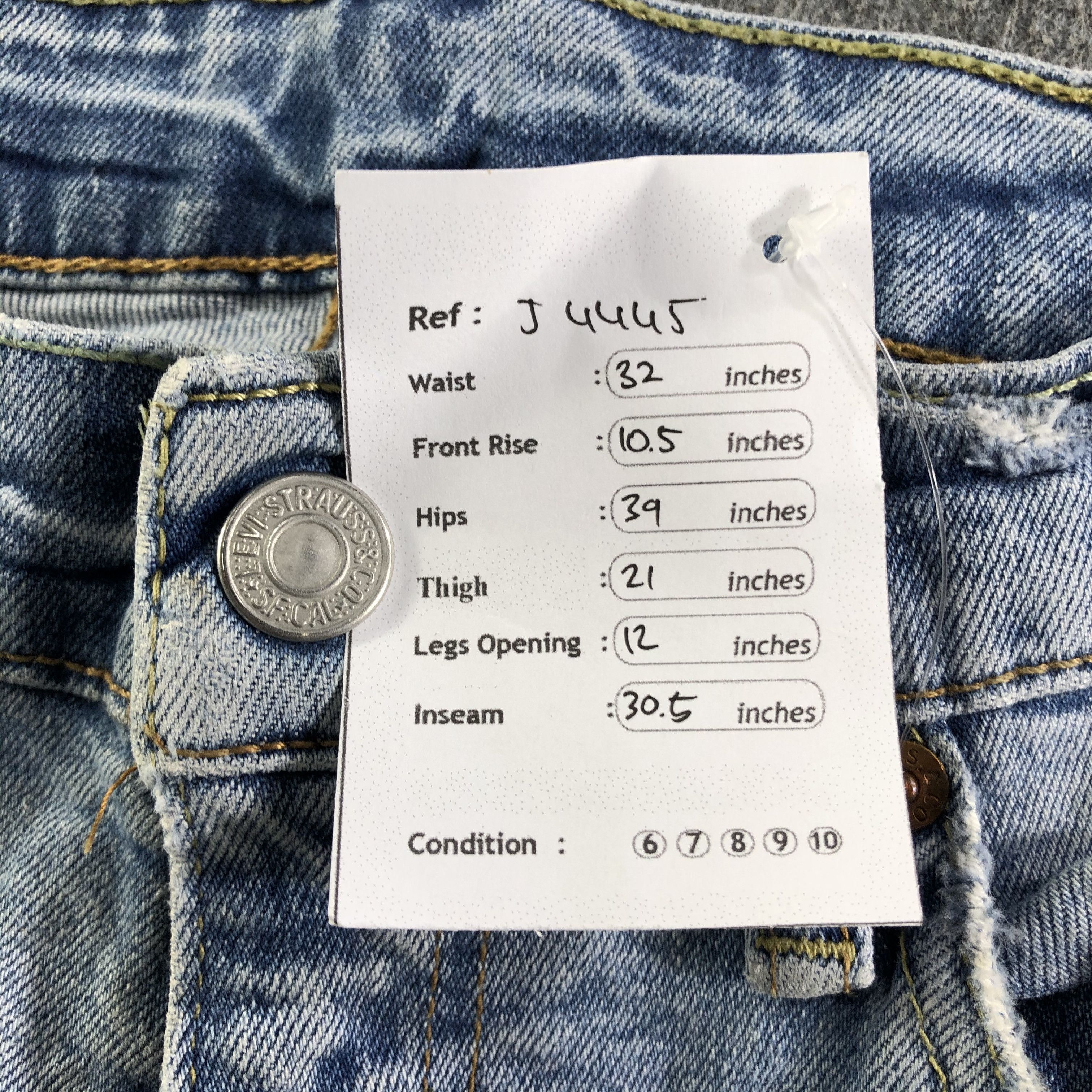 Levi's Vintage Light Wash Levis 511 Jeans-J4445 Size US 32 / EU 48 - 13 Thumbnail