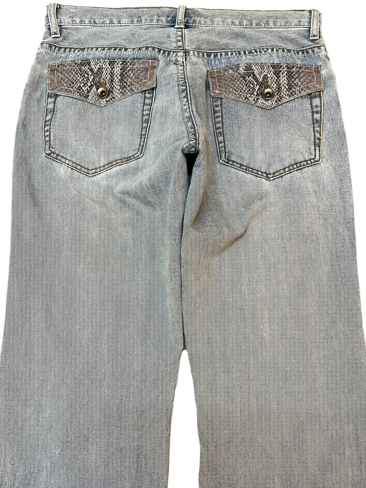 Japan Blue Vintage Louis Chavlon Flare Snakeskin Pocket Denim Size US 32 / EU 48 - 7 Thumbnail