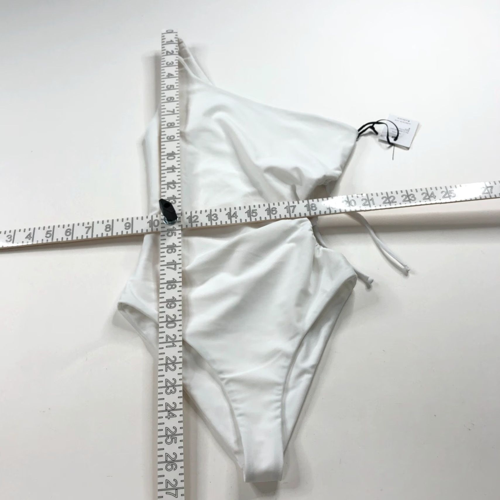 Vintage Jade Swim One Piece Women's Swimsuit White Size S Regular Nylon Spandex Solid 2623 HRJ Size ONE SIZE - 5 Thumbnail