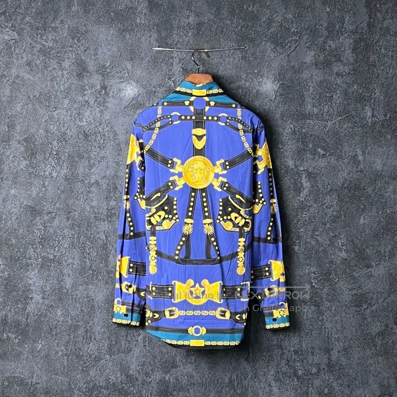 Versace Versace Multi-element printed cotton long-sleeved shirt Size US M / EU 48-50 / 2 - 2 Thumbnail
