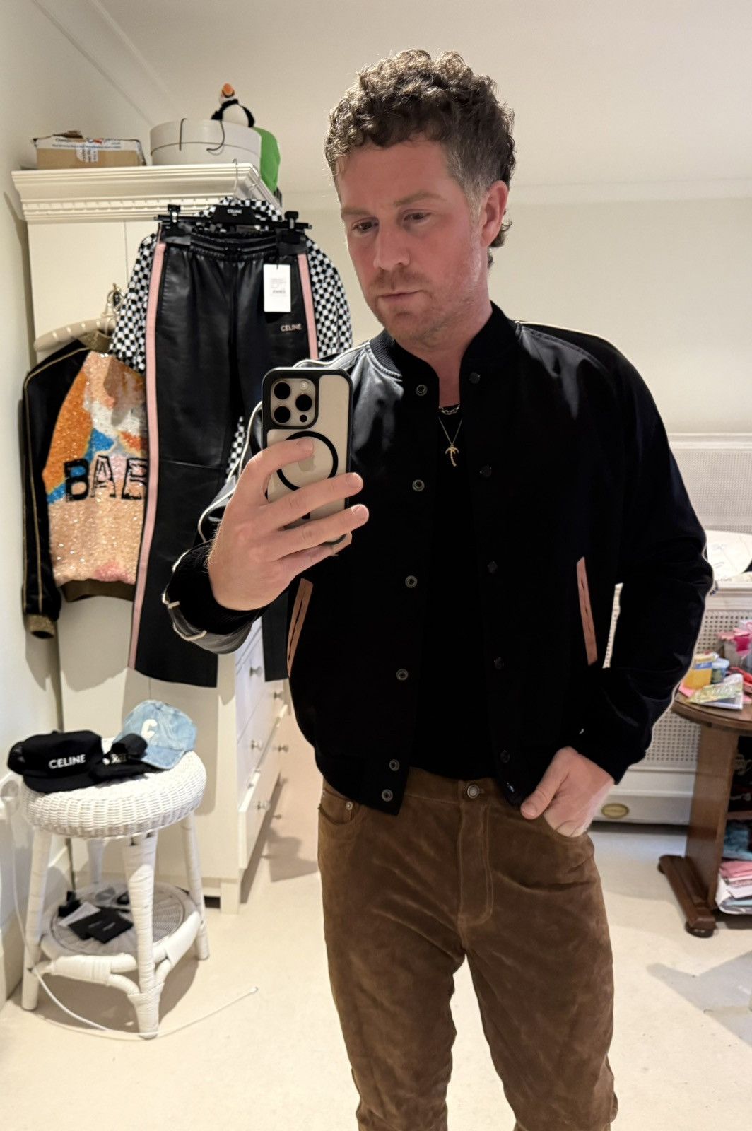 Saint Laurent Paris SS20 Saint Laurent YSL black teddy logo jacket 48 grail star Size US M / EU 48-50 / 2 - 3 Thumbnail