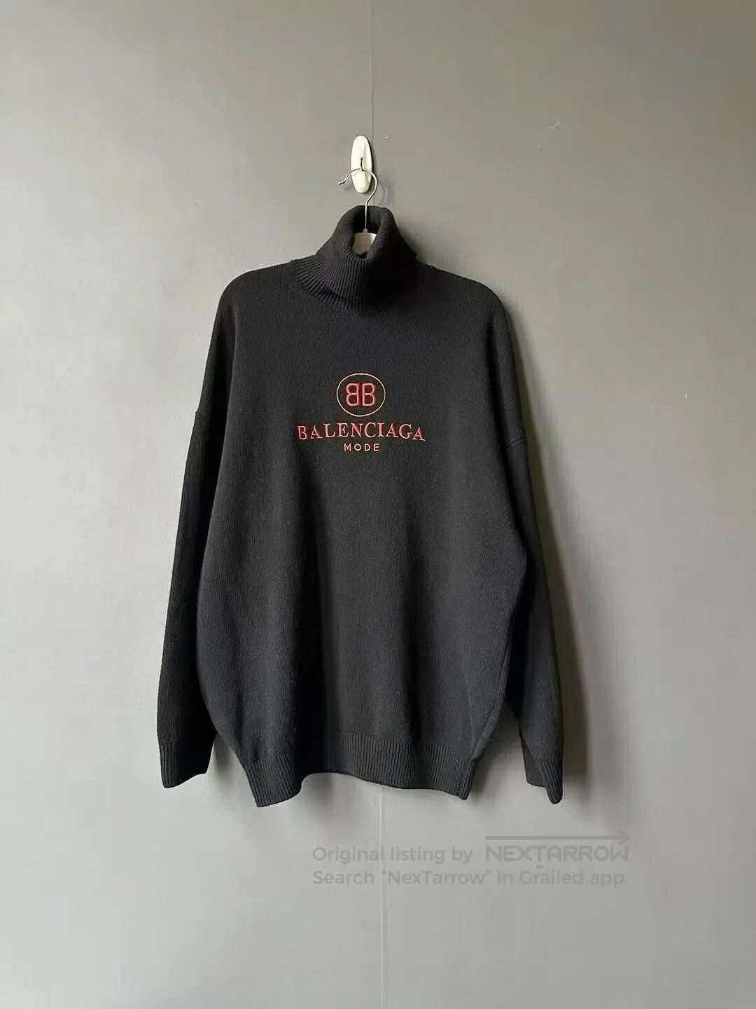 Balenciaga Balenciaga BB High Neck Cashmere Sweater. Size XS / US 0-2 / IT 36-38 - 1 Thumbnail