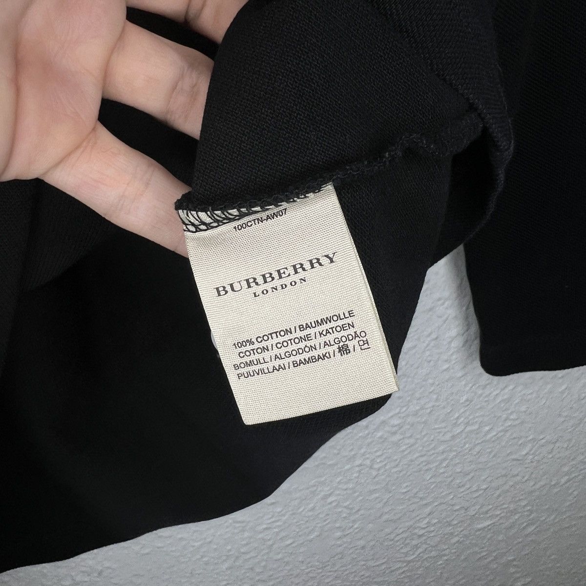 Burberry × Designer Burberry Polo Longsleeve Blouse Sweatshirt Black Logo Size M / US 6-8 / IT 42-44 - 6 Thumbnail