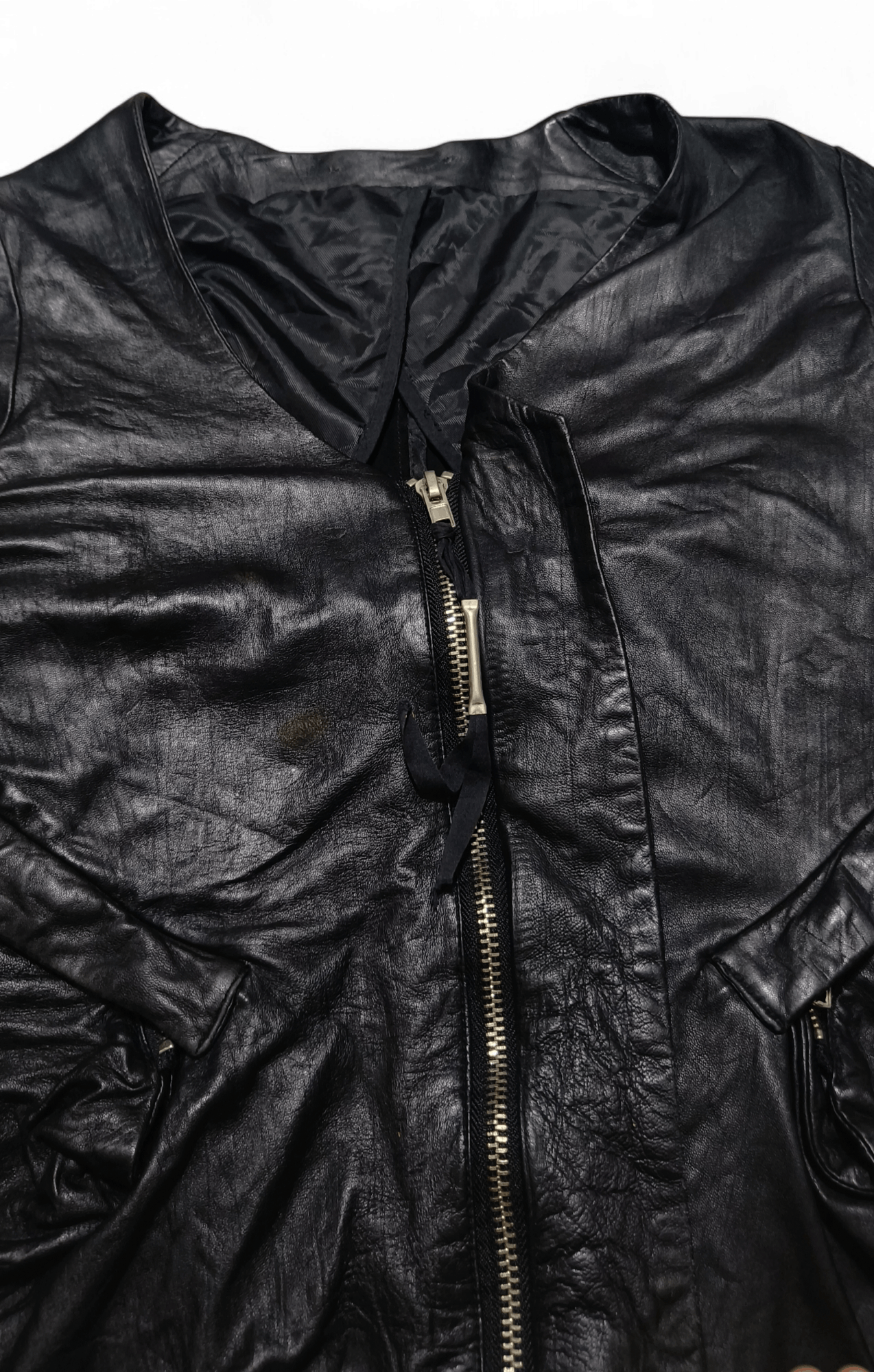 Vintage Vintage Y2K AVANT GARDE Unique Unisex Genuine Leather Jacket Size M / US 6-8 / IT 42-44 - 5 Thumbnail