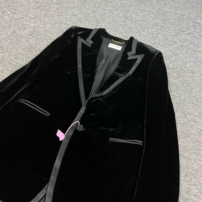 Yves Saint Laurent saint laurent Velvet smoking blazer 2503-Nextarrow Size XS / US 0-2 / IT 36-38 - 3 Thumbnail