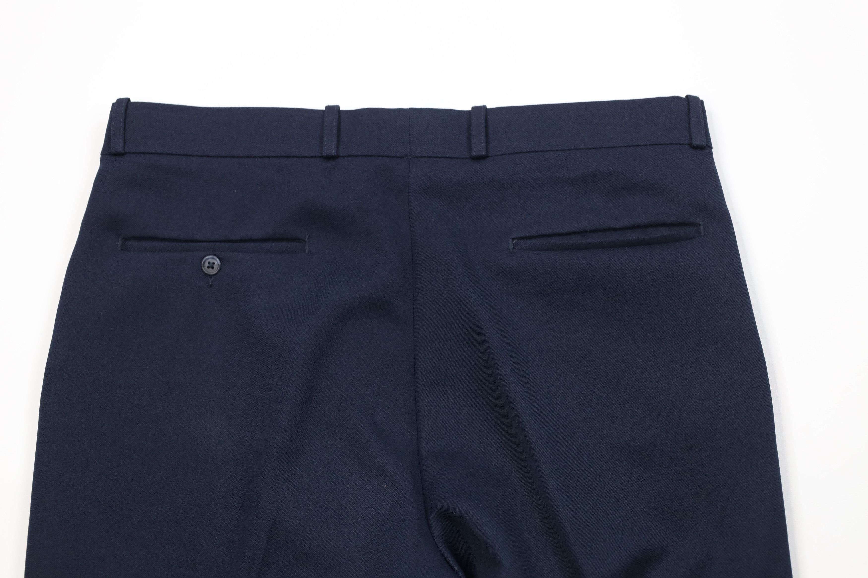 Vintage Vintage 70s Streetwear Flared Wide Leg Chino Pants Navy Blue Size US 34 / EU 50 - 10 Thumbnail