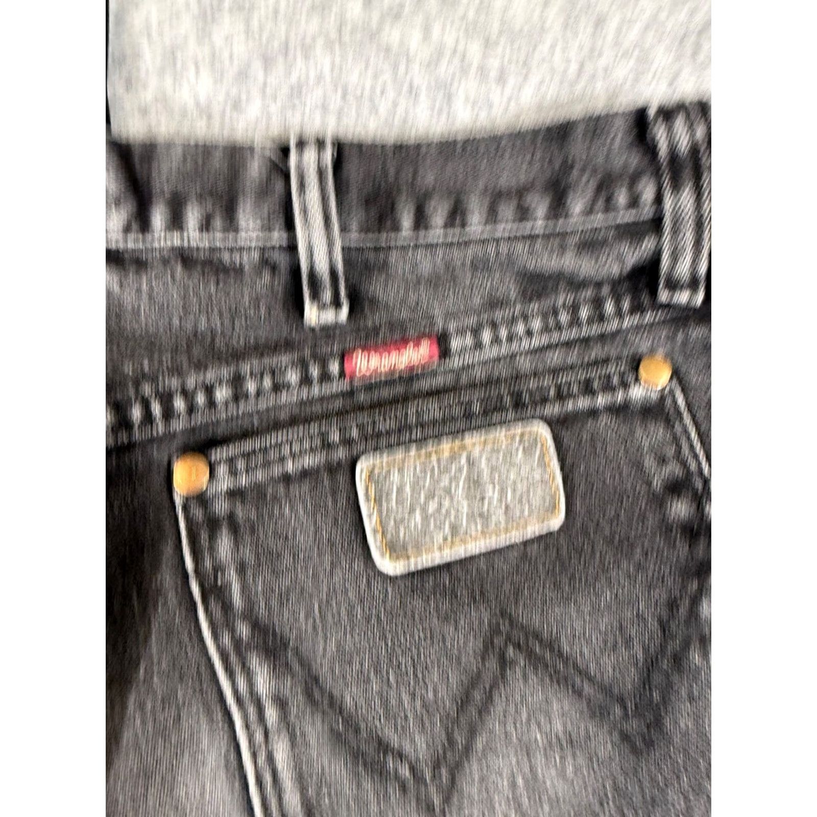 Wrangler Wrangler Cowboy Cut Jeans Mens 35x32 Gray Denim Relaxed Fit 90s Western Pockets Jeans Regular Mens Size US 35 - 7 Thumbnail