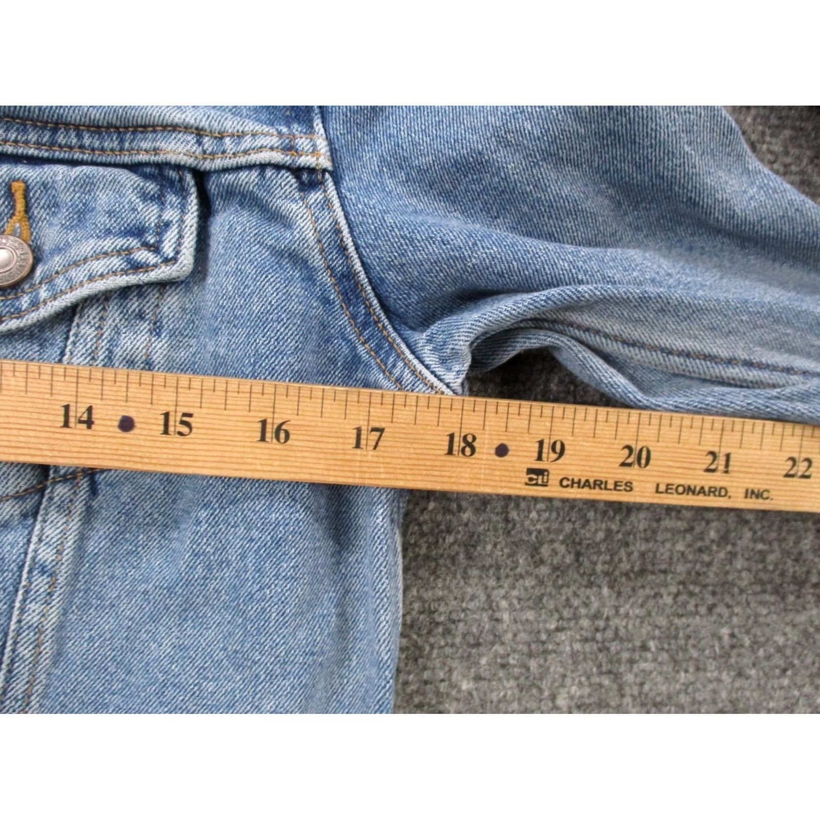 Levi's Levi's Jean Jacket Womens M Blue Denim Trucker Leather? (adjusted) Size 32" / US 10 / IT 46 - 5 Thumbnail