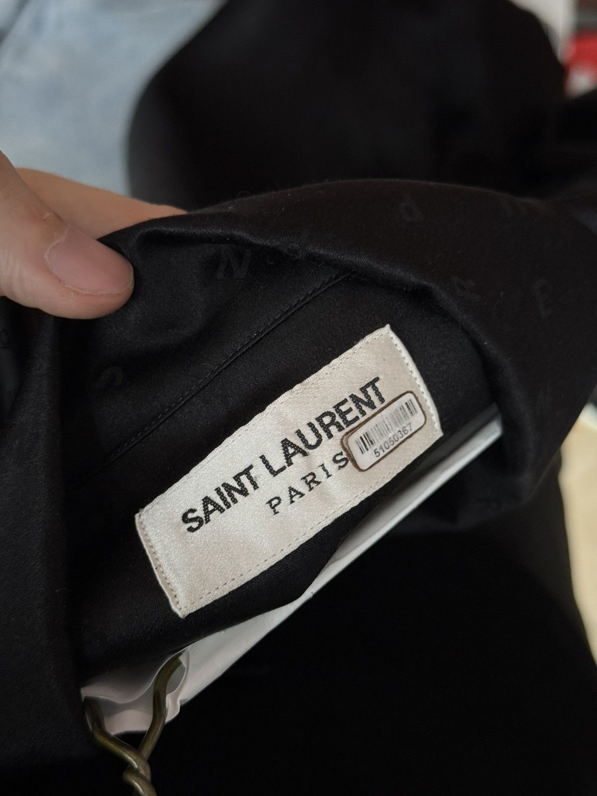 Saint Laurent Paris Saint Laurent Paris Collared Button Silk T-Shirt Size (40) Size US M / EU 48-50 / 2 - 18 Thumbnail