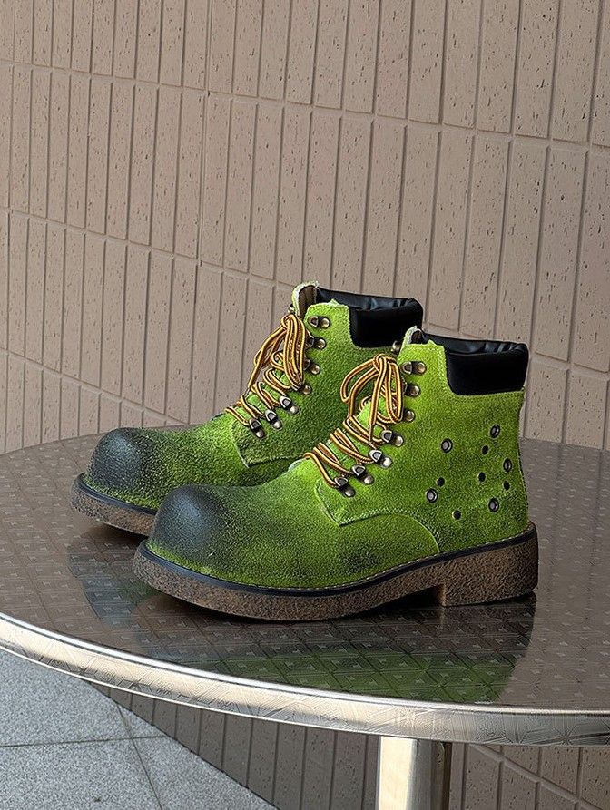 Studded Platform Boots Workwear Ankle Boots