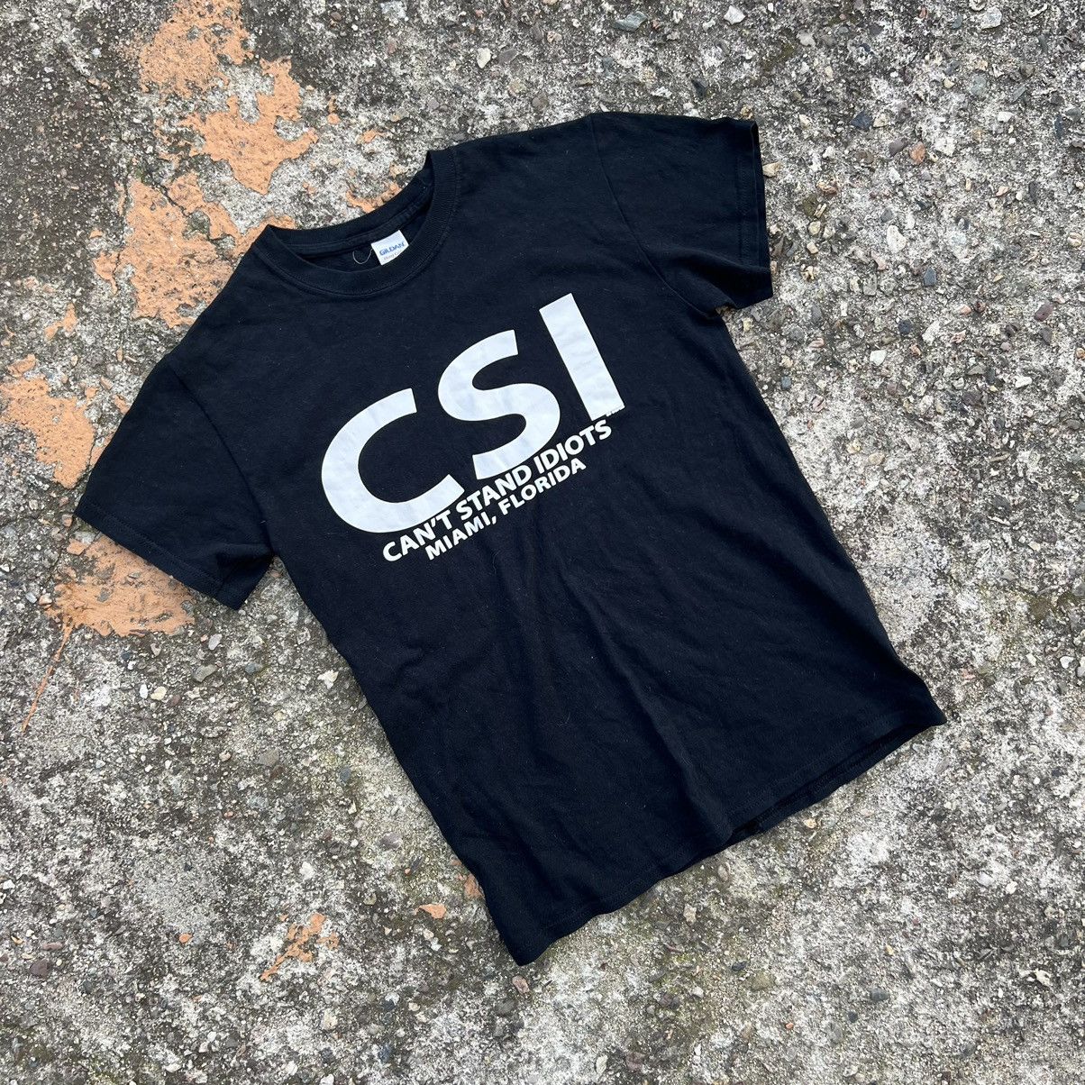 Vintage Vintage 90-00s CSI Funny Printed Graphic Tee Size US S / EU 44-46 / 1 - 2 Thumbnail