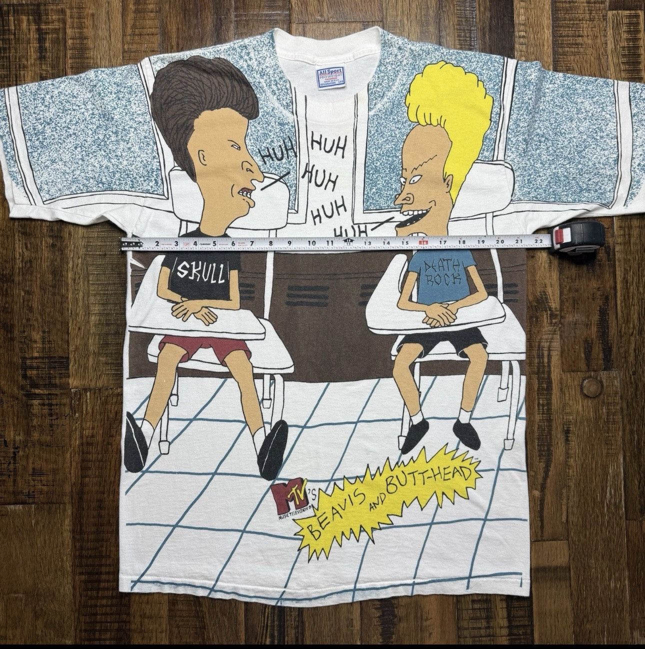 Mtv 1993 Beavis and Butt-Head Tee Single Stitch MTV All Sport L Size US XL / EU 56 / 4 - 7 Thumbnail