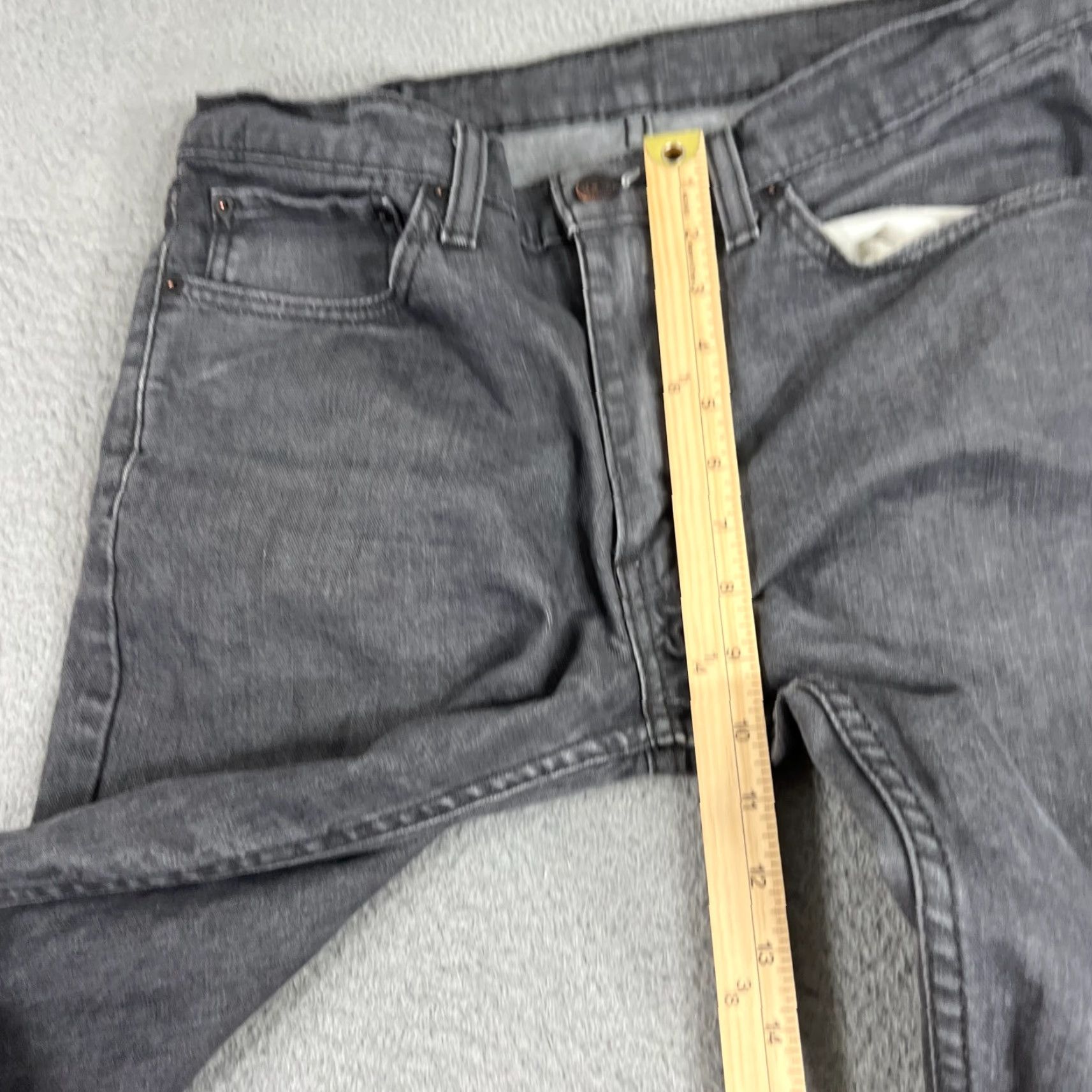 Levi's Levi's 514 Jeans Mens 34x34 Black Straight Leg 5-Pocket Denim Regular Waist Zip Inseam 34 Pockets Logo Size US 34 / EU 50 - 4 Thumbnail