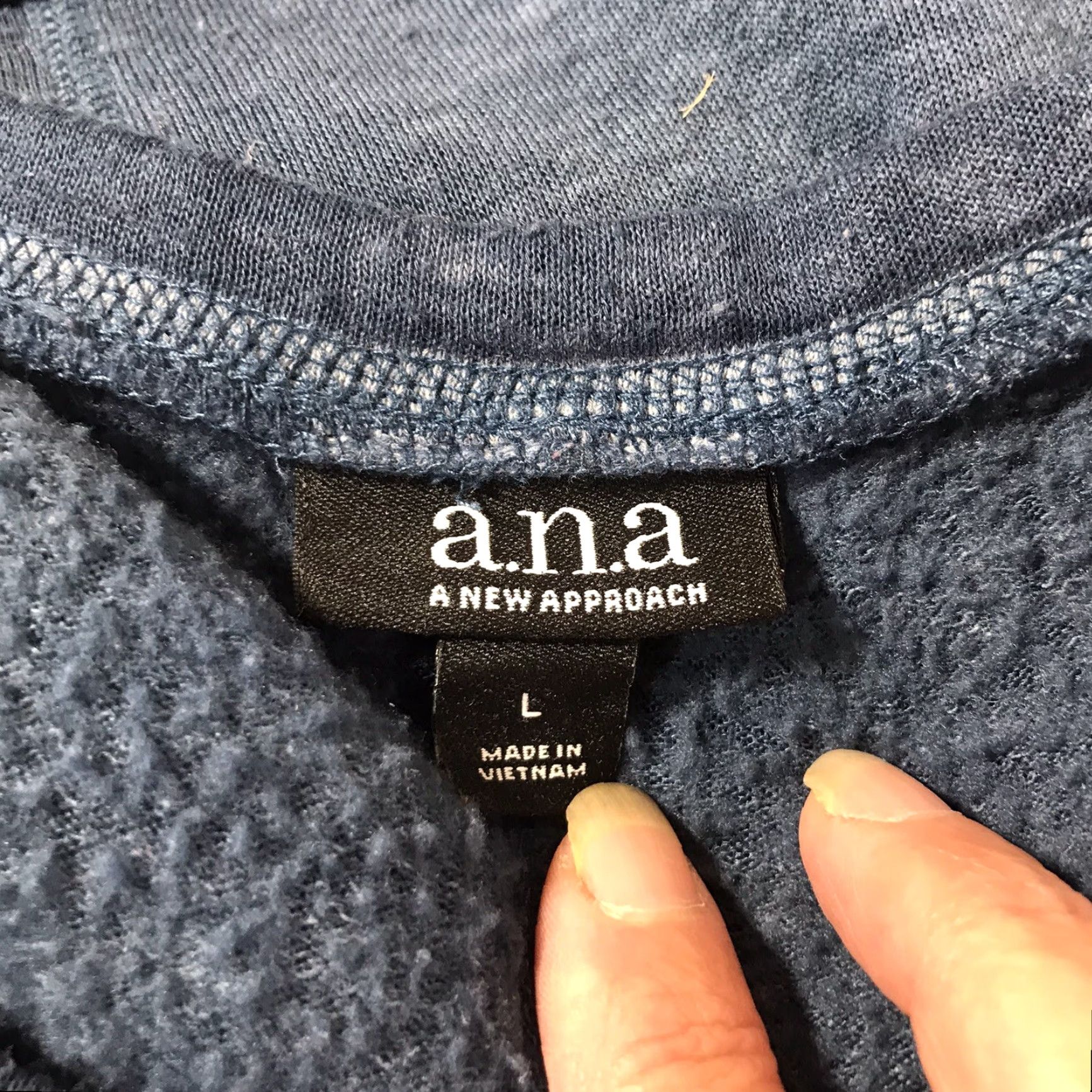 Vintage A New Approach Shirt Womens Size L T-Shirt Blue Knit Long Sleeve Logo Breathable Casual Workwear Size L / US 10 / IT 46 - 3 Thumbnail