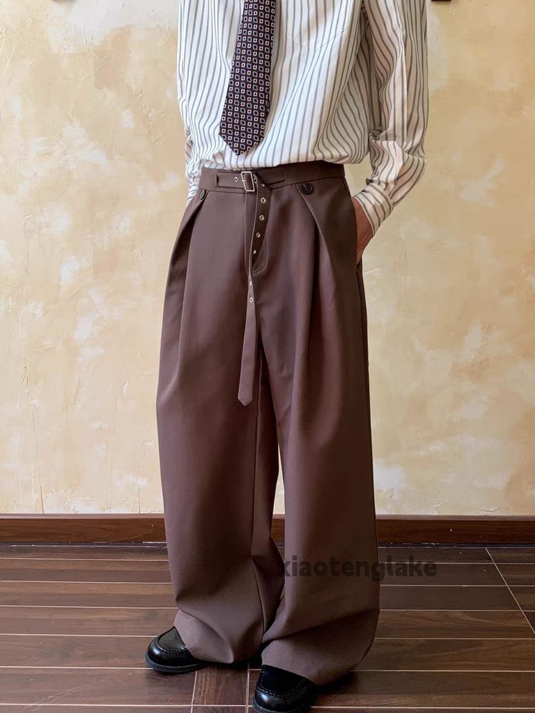 Vintage xtl vintage loose baggy pleated yuppie flared pants Size US 32 / EU 48 - 4 Thumbnail