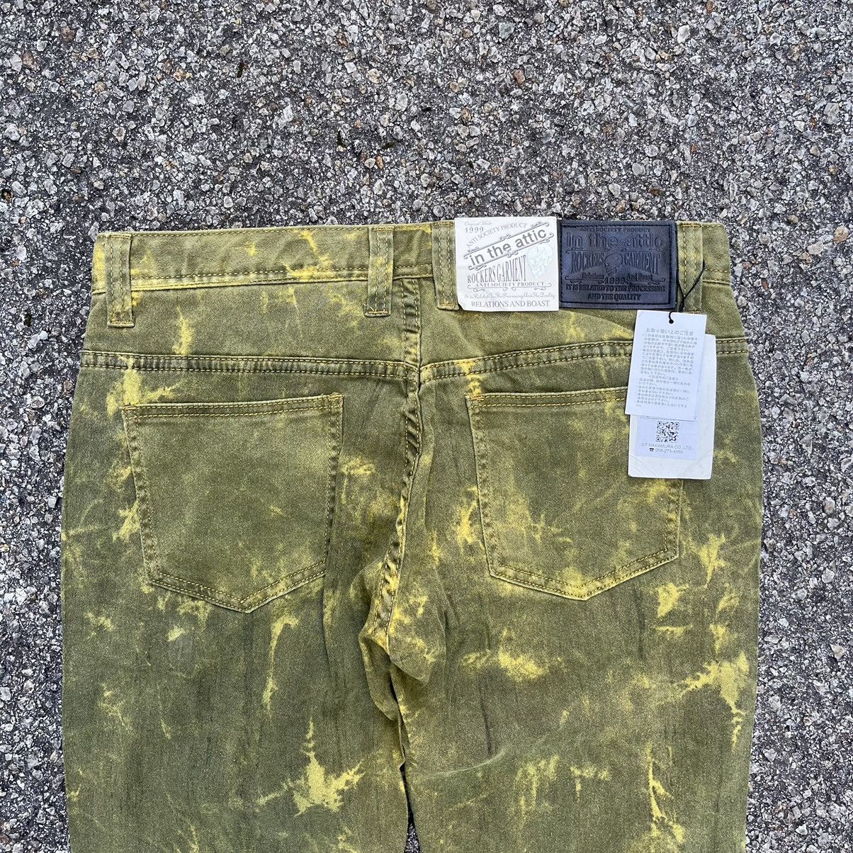 In The Attic Japan Green Acid Washed Punk Style Pant
