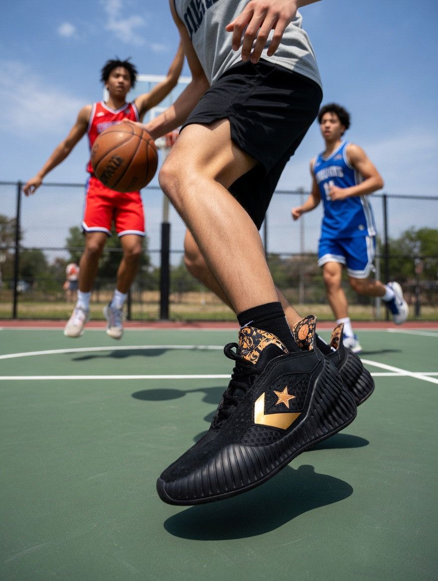 Converse Converse All Star BB Prototype CX Mid Top Black Gold Baroque Size US 10.5 / EU 43-44 - 17 Thumbnail