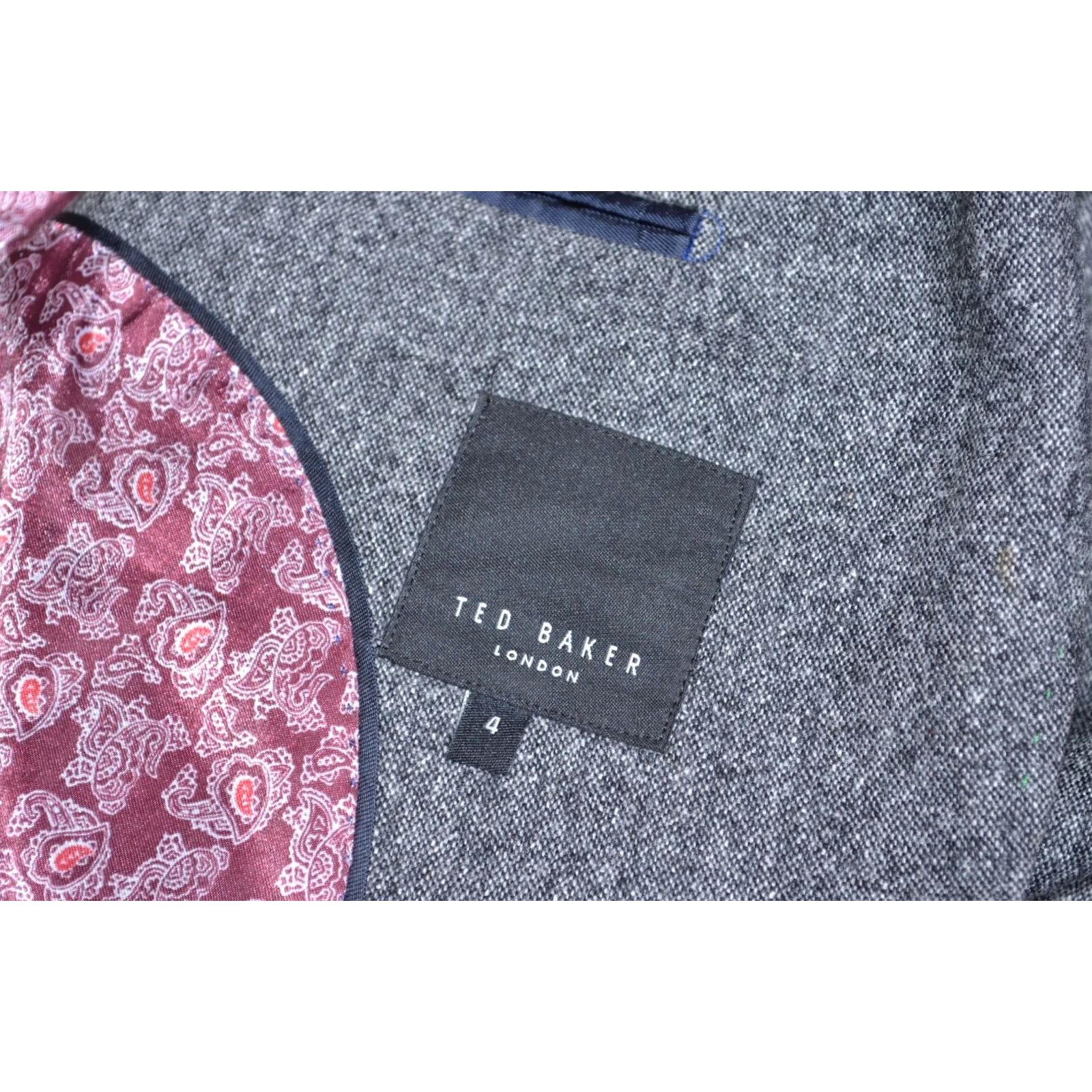 Ted Baker Ted Baker Men Sport Coat Blazer Jacket Wool/Cashmere Grey L Size 42R - 6 Thumbnail