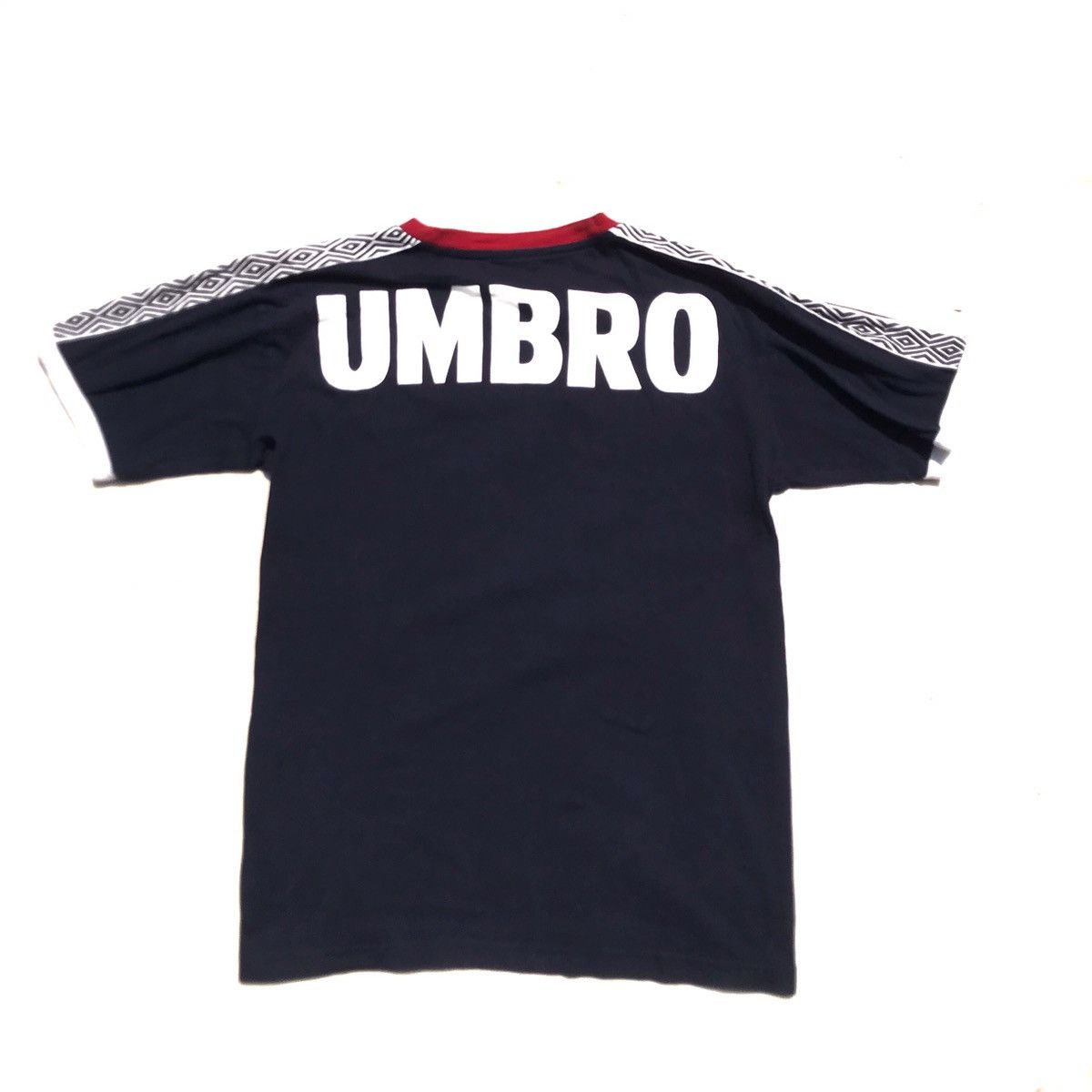 Umbro Umbro Ringer Taped Track Tshirt navy blue tee sportswear Size US M / EU 48-50 / 2 - 5 Thumbnail