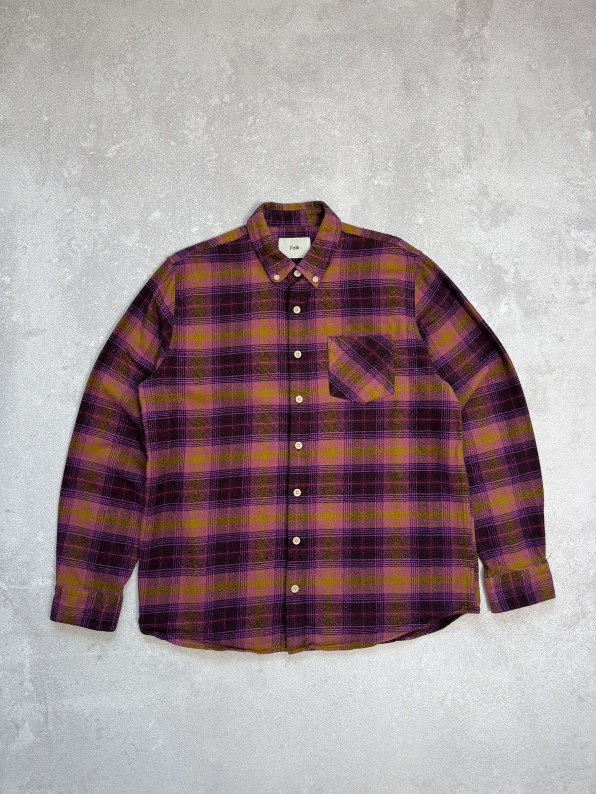Folk Folk Flannel shirt button up long sleeve multicolor size L Size US L / EU 52-54 / 3 - 1 Thumbnail
