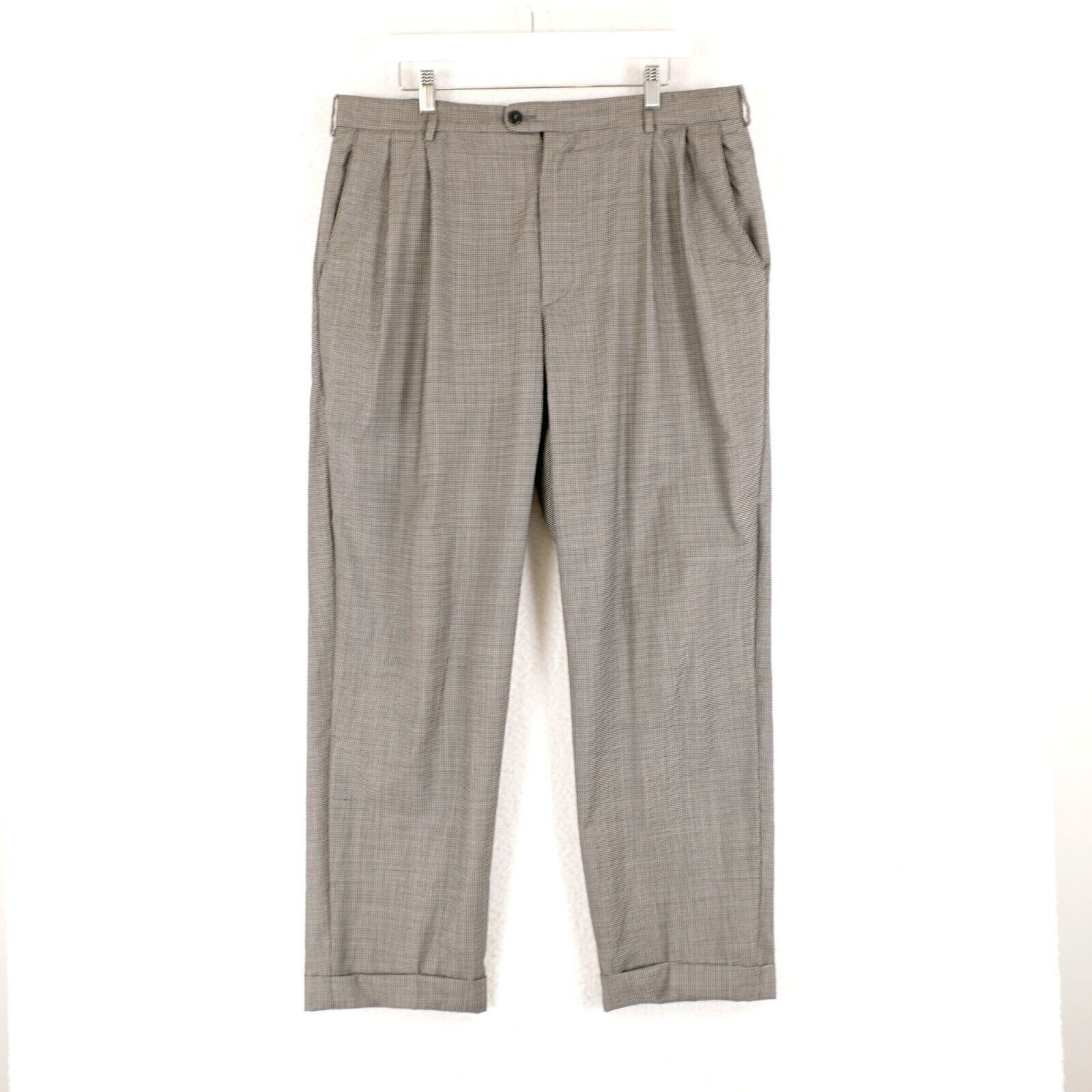 Zanella DAMAGED Zanella Nordstrom Bennett Wool Star Check Gray Dress Size 36R - 1 Thumbnail