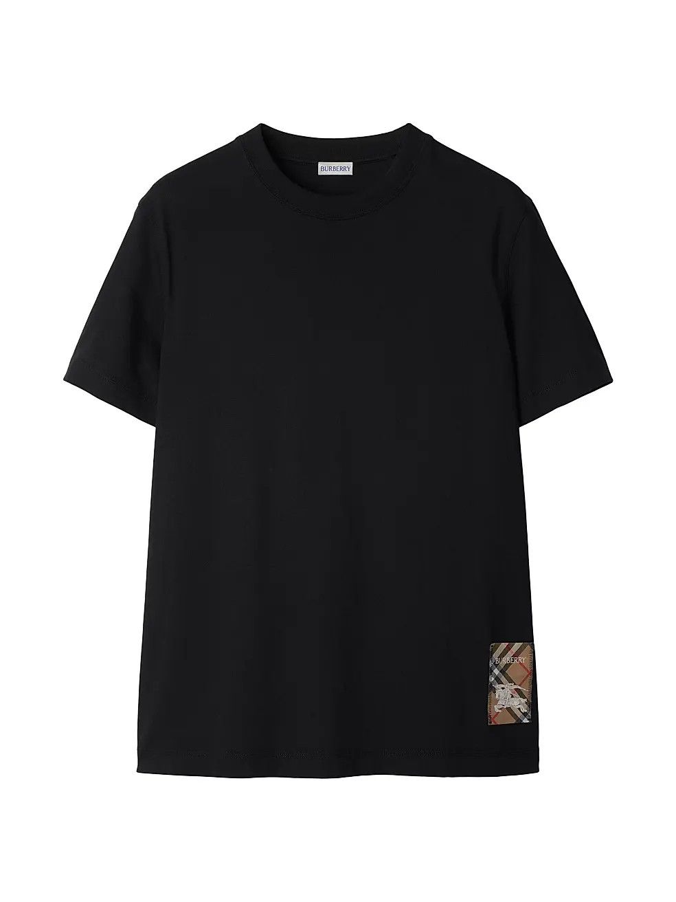 Amiri os11x1225 Check Label Cotton Crewneck T-Shirt in Black Size US S / EU 44-46 / 1 - 1 Thumbnail