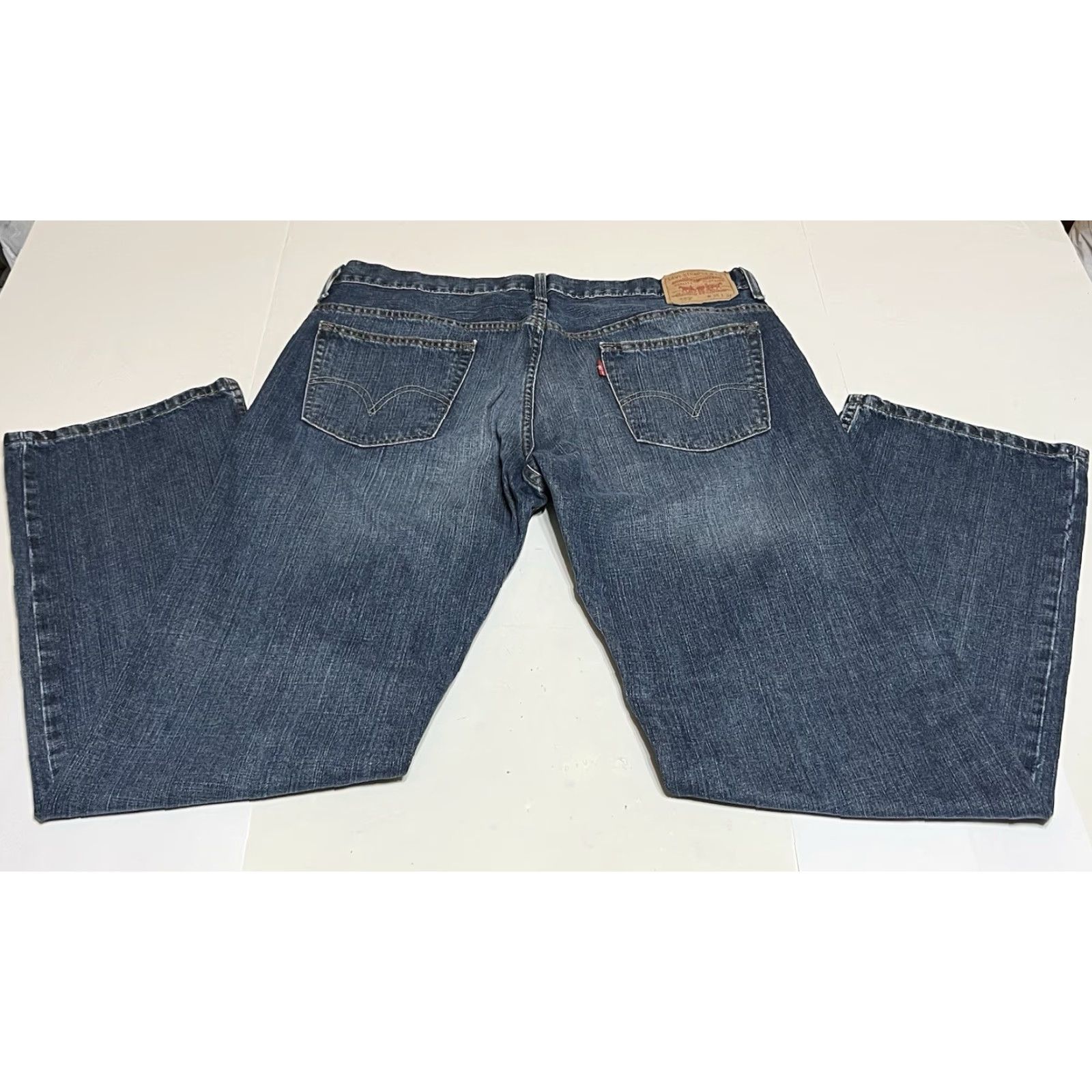 Levi's VINTAGE Levi's 569 Jeans Mens Regular 36x32 Blue Denim Straight Leg 90s 00s Y2K Size US 36 / EU 52 - 2 Thumbnail