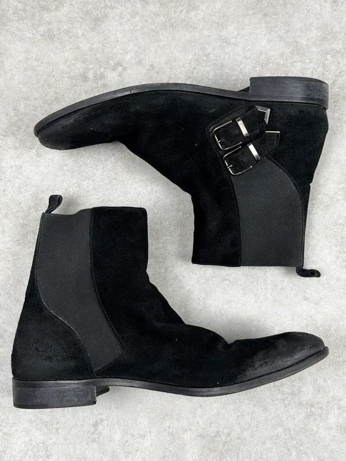 Just Cavalli 2010s Cavalli Black Suede Leather Boots Size US 11 / EU 44 - 3 Thumbnail