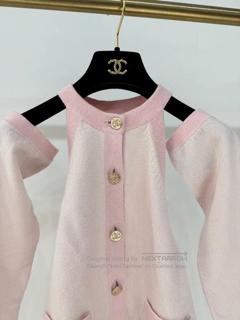 Chanel Chanel 23S Pink Neck Sleeve Knitted Vest Size XS / US 0-2 / IT 36-38 - 2 Thumbnail