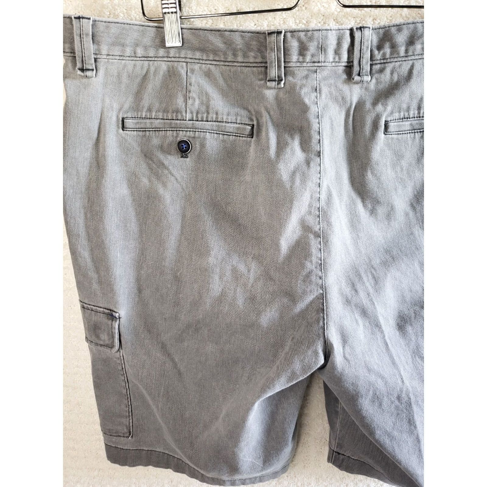 Tommy Bahama Tommy Bahama Cargo Shorts Men's 40W x 10L Faded Blue Cotton Spandex Canvas Flat Front Pocket Sailfish Casual Comfort Beach Summerspringfall Mens Size US 40 / EU 56 - 7 Thumbnail