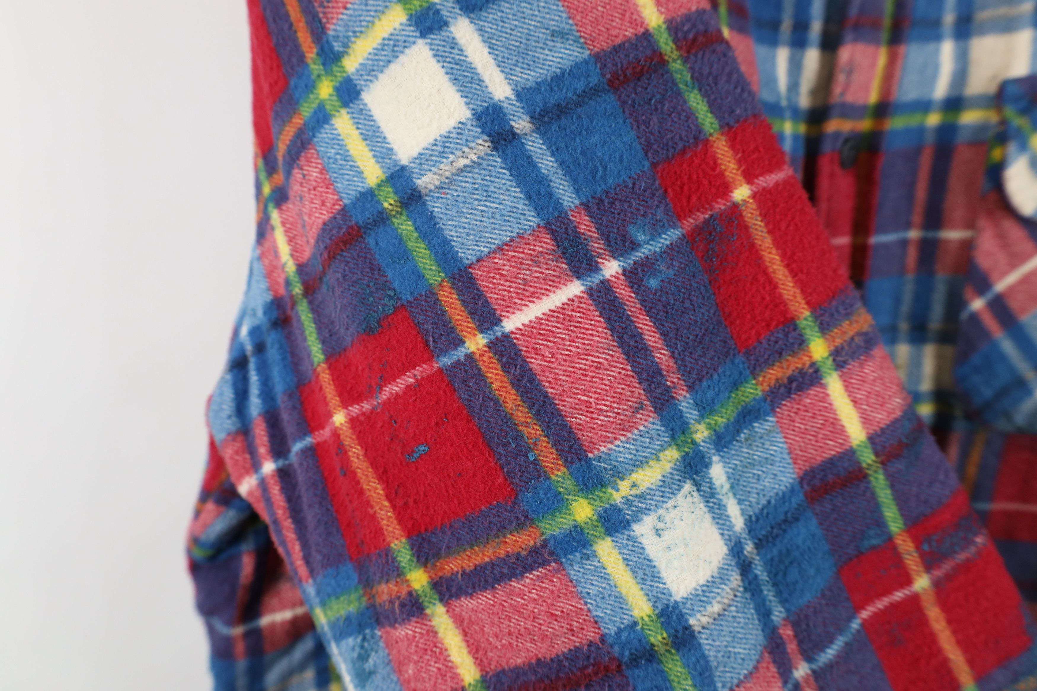 Vintage Vintage 90s Streetwear Quilted Flannel Button Shirt Jacket Size US XL / EU 56 / 4 - 7 Thumbnail