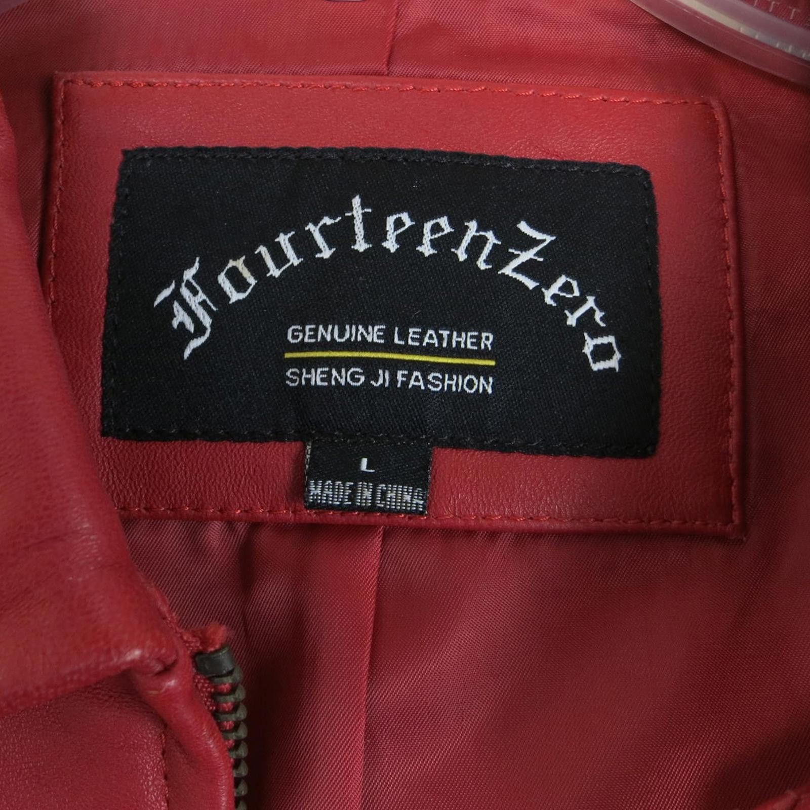 Other FourteenZero Genuine Leather Red Jacket Size L Size L / US 10 / IT 46 - 3 Thumbnail