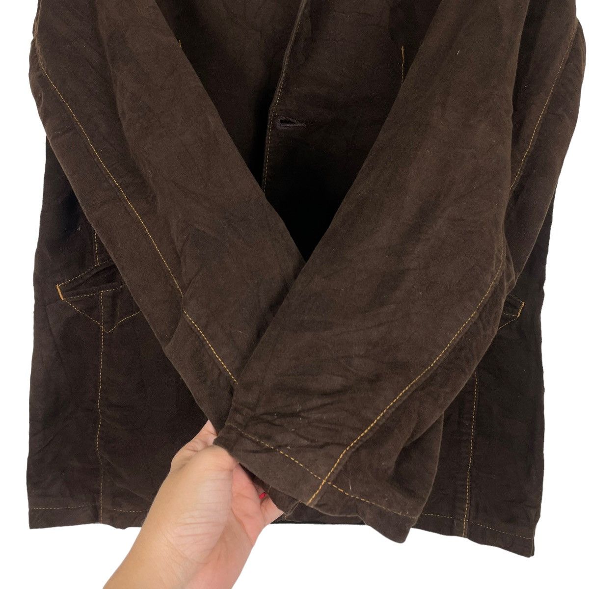 Edwin × Japanese Brand 💥EDWIN RICH BROWN CHORE BUTTON JACKET Size US L / EU 52-54 / 3 - 12 Thumbnail