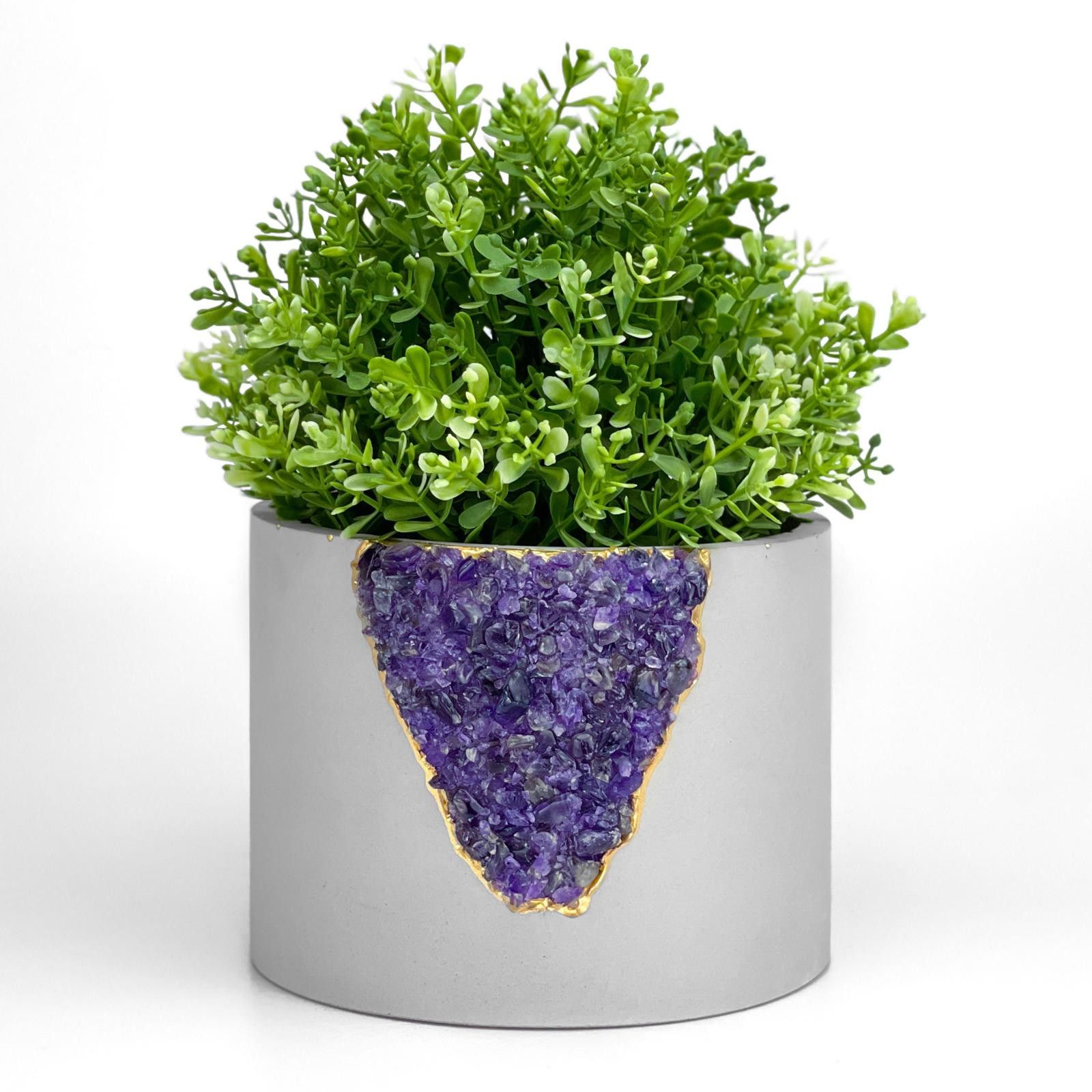 Other Succulent Planter Large Geode Planter Amethyst Crystal Pot Size ONE SIZE - 2 Thumbnail