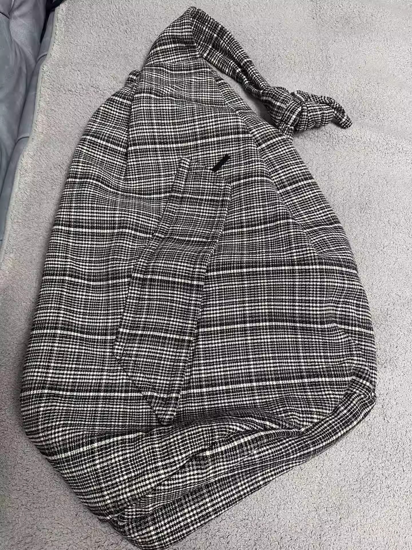 Raf Simons Plaid Stray Crossbody Bag-2505 in Grey, Men's