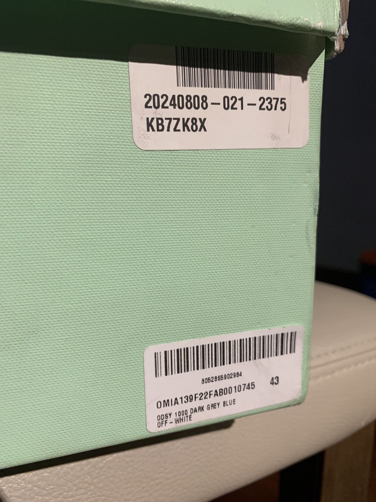 Off-White ODSY 1000 dark grey/ blue Size US 10 / EU 43 - 8 Thumbnail