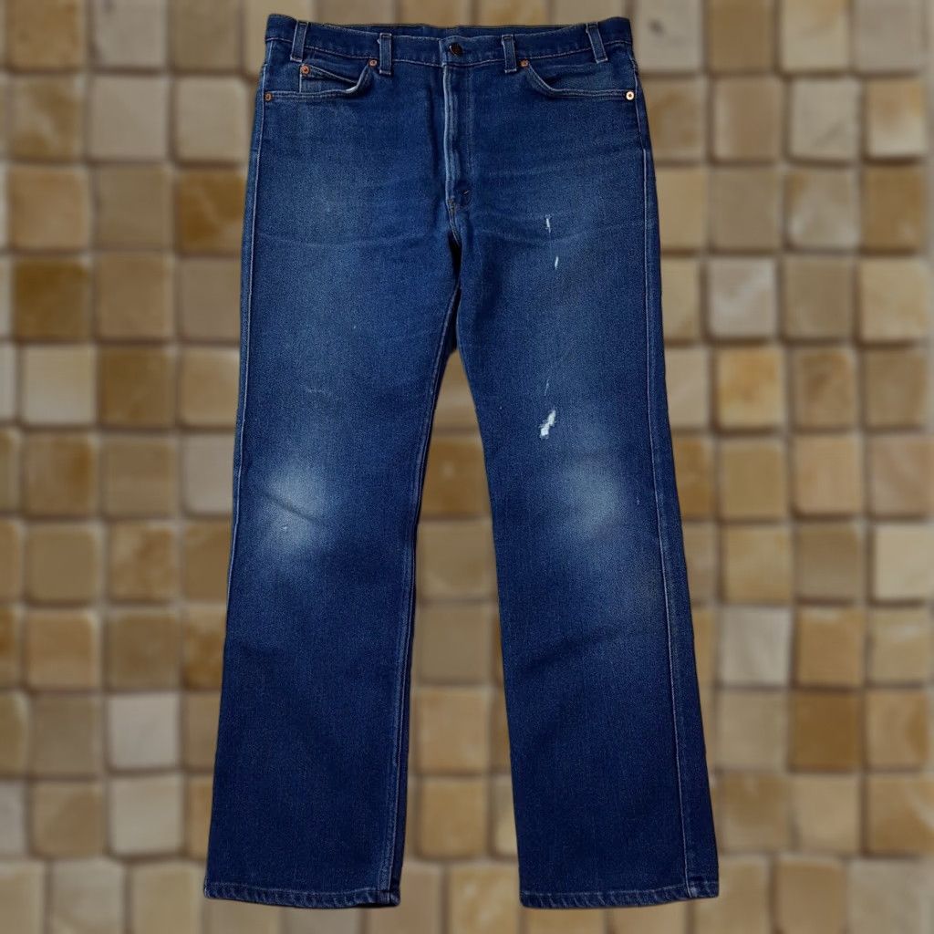 Levi's VINTAGE Levi's Jeans Bootcut Men 38x32 USA Blue Denim 80s Western Distressed VTG Bootcut Jeans Mens Size US 38 / EU 54 - 1 Thumbnail