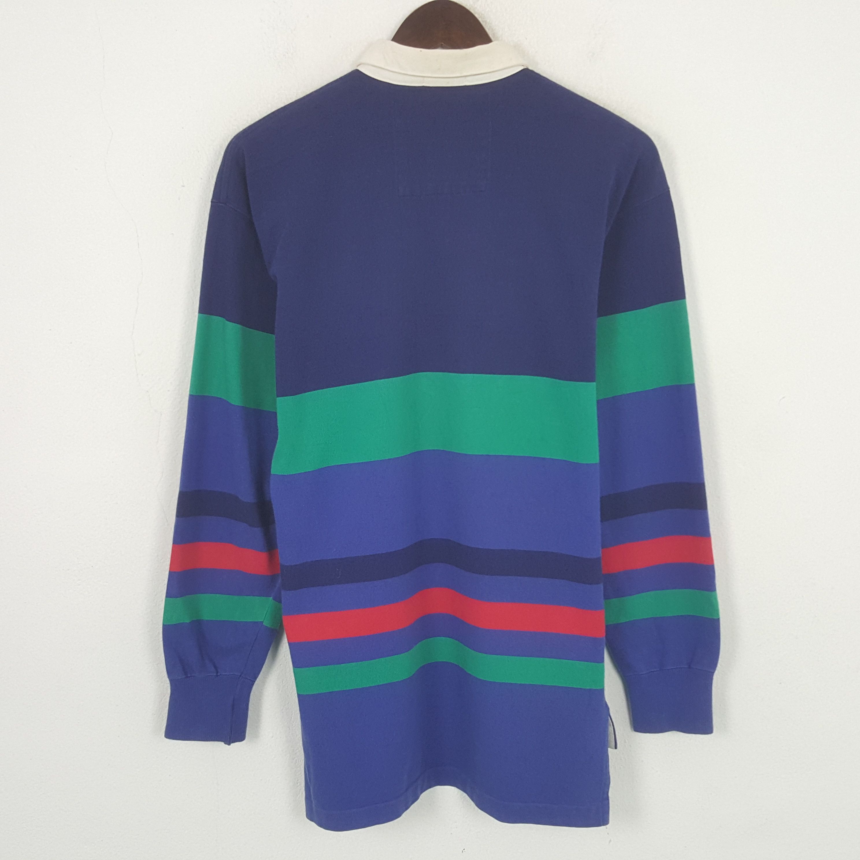 Lacoste Vintage Lacoste Rugby Striped Sport Polos Shirt Size US L / EU 52-54 / 3 - 3 Thumbnail