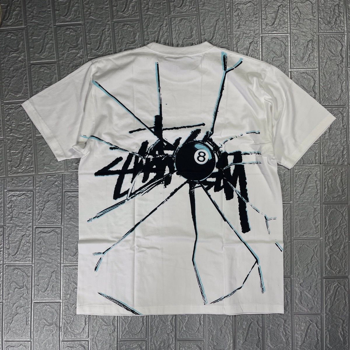 Pre-owned Stussy X Vintage Stussy Shattered Tee White
