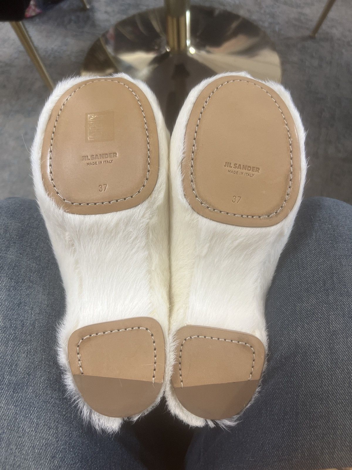 Jil Sander Fur Clogs- Chalk Size US 7 / IT 37 - 3 Thumbnail