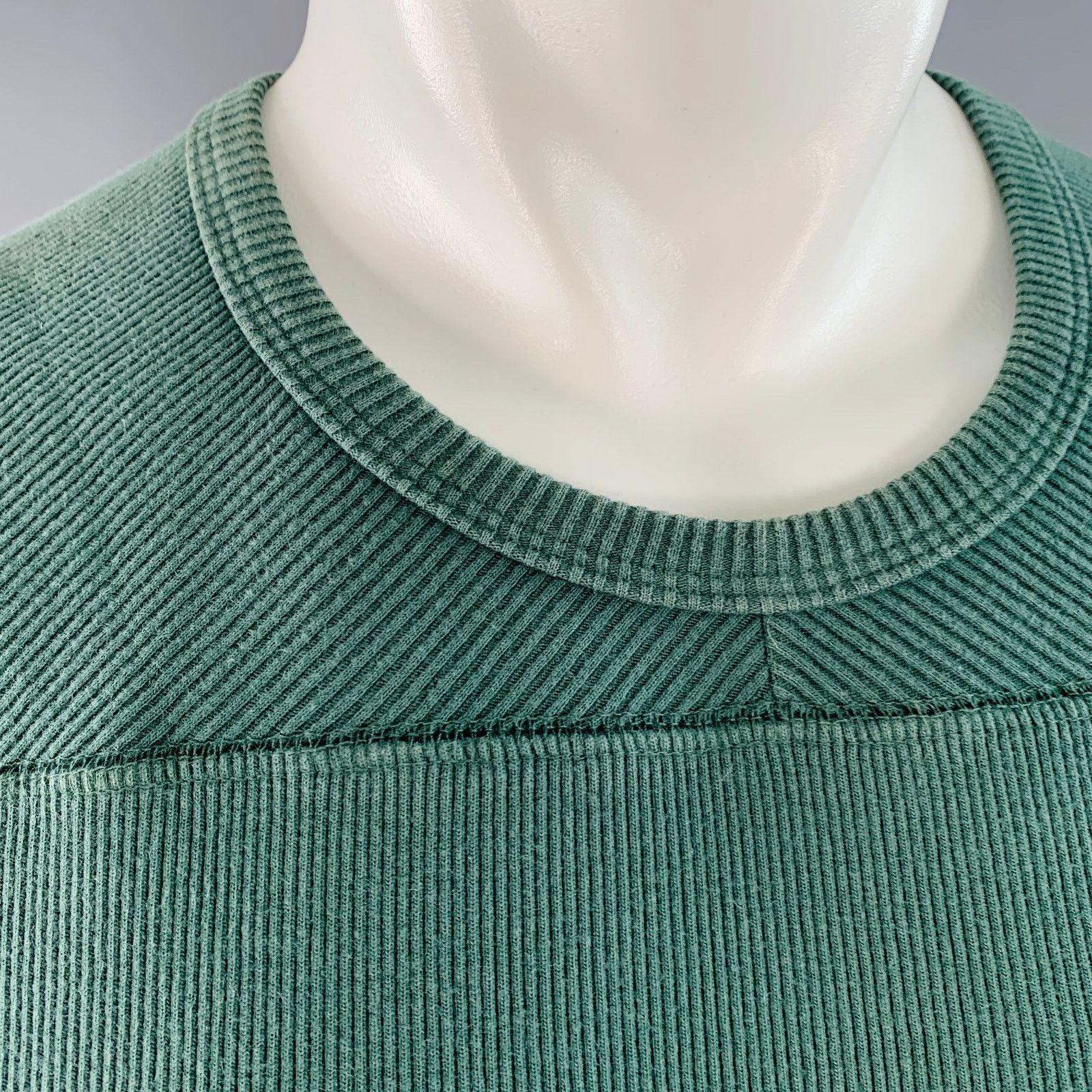Vintage Size XS Green Rib Knit Crew Neck Long Sleeve Pullover Size US XS / EU 42 / 0 - 5 Thumbnail