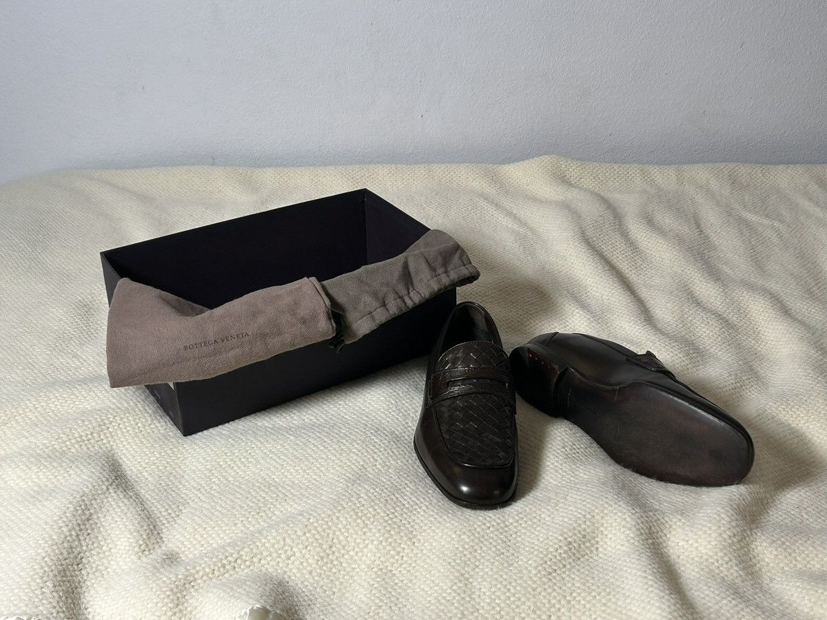 Bottega Veneta 2000s Vintage Bottega Veneta Intrecciato Leather Loafers Size US 7.5 / EU 40-41 - 6 Thumbnail