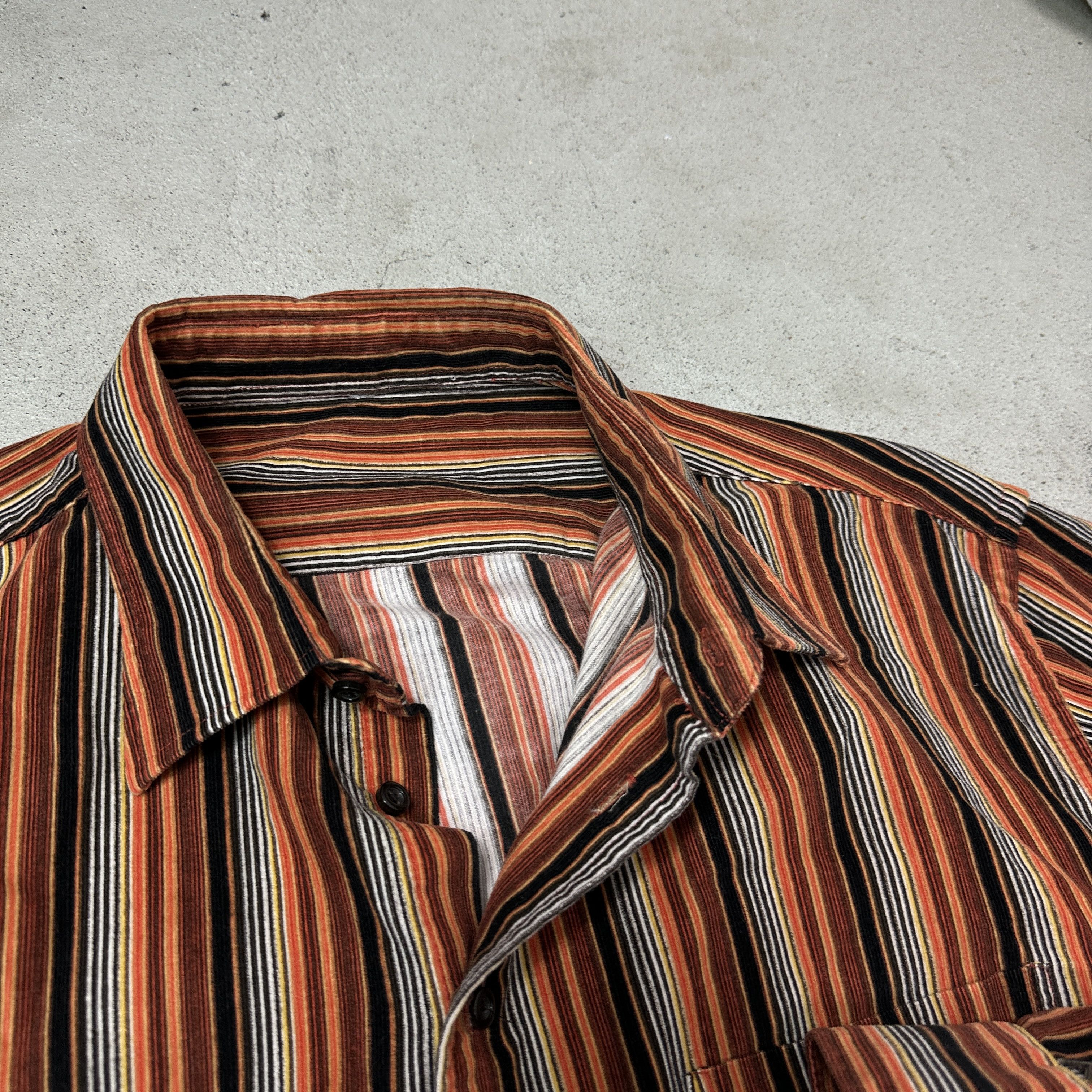 Vintage Vintage Striped Velvet Classy Preppy Button Up Shirt 90s Size US XL / EU 56 / 4 - 5 Thumbnail