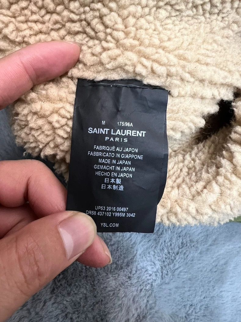 Saint Laurent Paris Saint Laurent Green Hooded Coat with Shearling-2507 Size US M / EU 48-50 / 2 - 5 Thumbnail