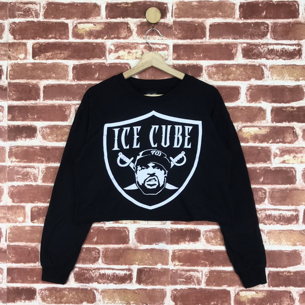 Rap Tees Ice Cuba Cropped Sweatshirt Size M / US 6-8 / IT 42-44 - 1 Thumbnail
