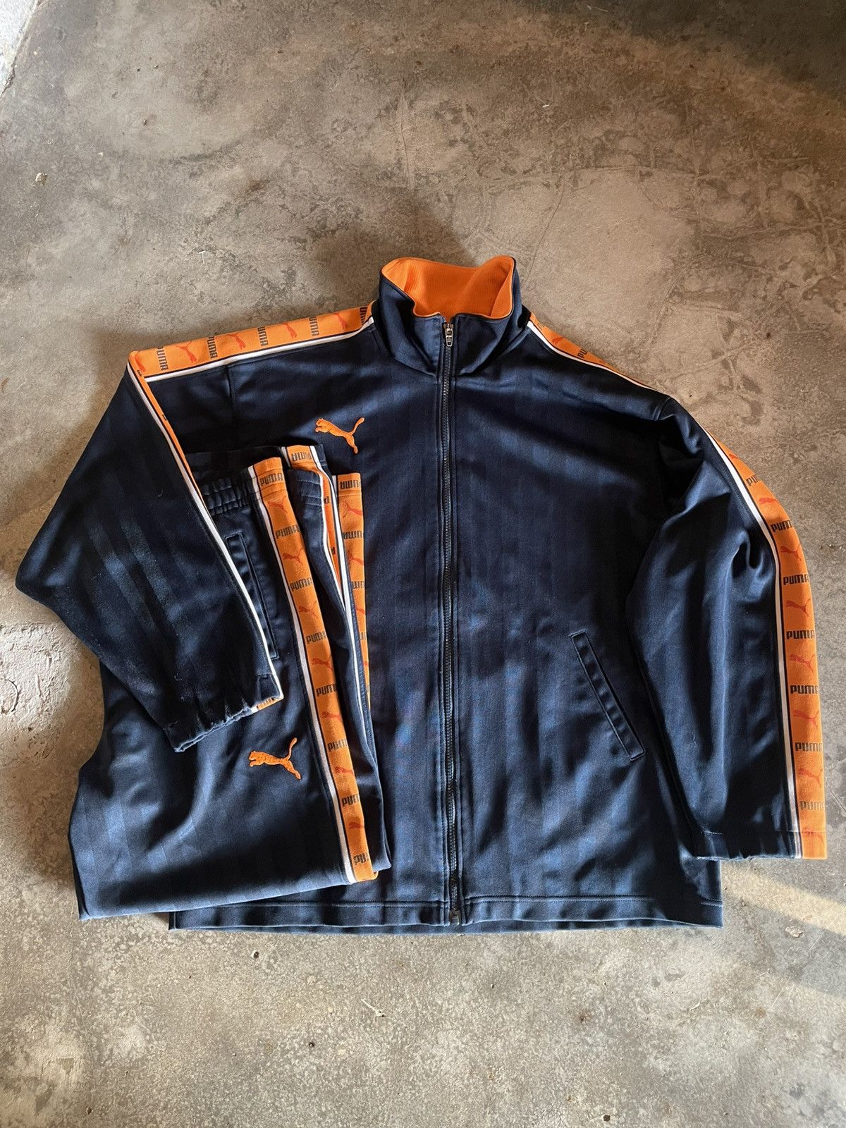 Puma Vintage Tracktop Fullset Orange Sidetape Big Logo