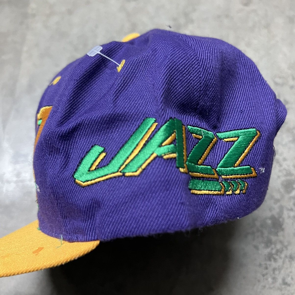NBA × Vintage Vintage 90’s NBA Utah Jazz AID Embroidered Snapback Hat Size ONE SIZE - 2 Thumbnail