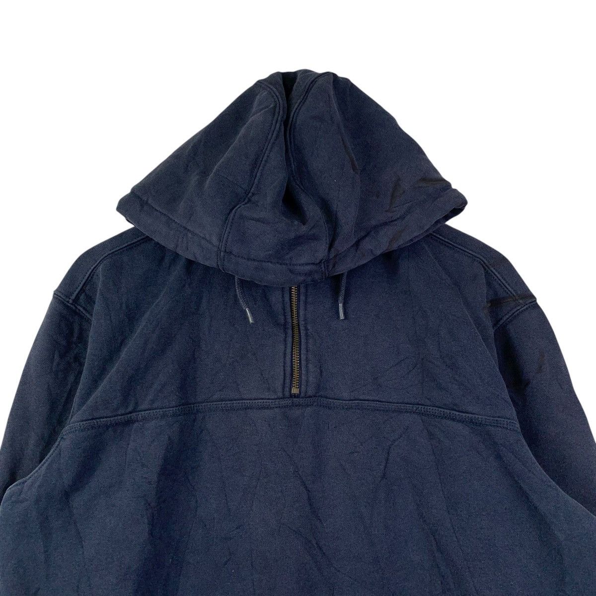 Carhartt CARHARTT Rain Defender Half Zip Hoodie Navy Blue Heavyweight Size US M / EU 48-50 / 2 - 2 Thumbnail