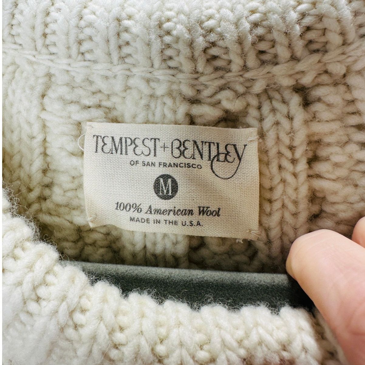 Other Tempest & Bentley Cream Chunky Wool Long Sleeve Sweater M Size M / US 6-8 / IT 42-44 - 9 Thumbnail