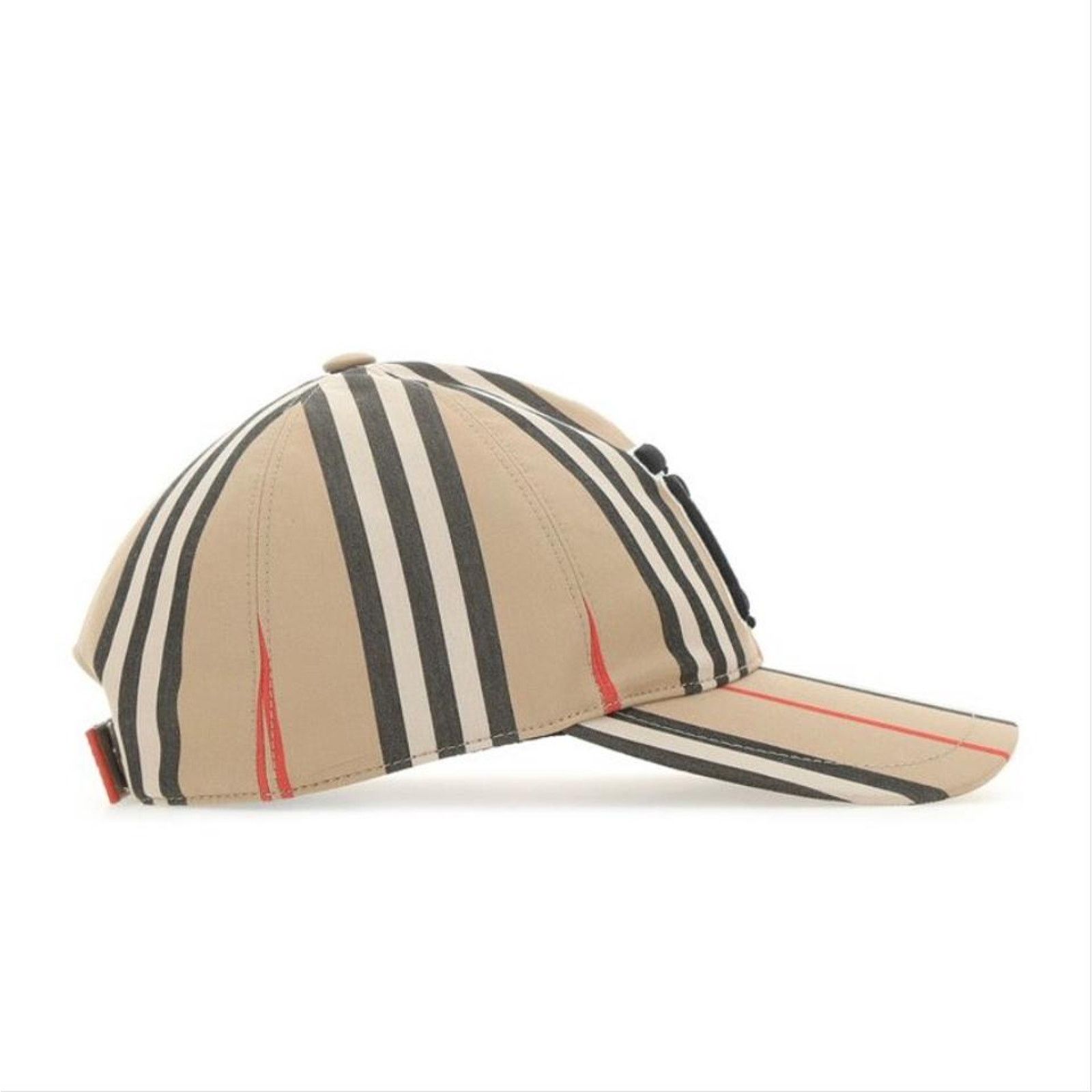 Burberry TB logo appliqued nova check stripe baseball hat cap Size ONE SIZE - 3 Thumbnail